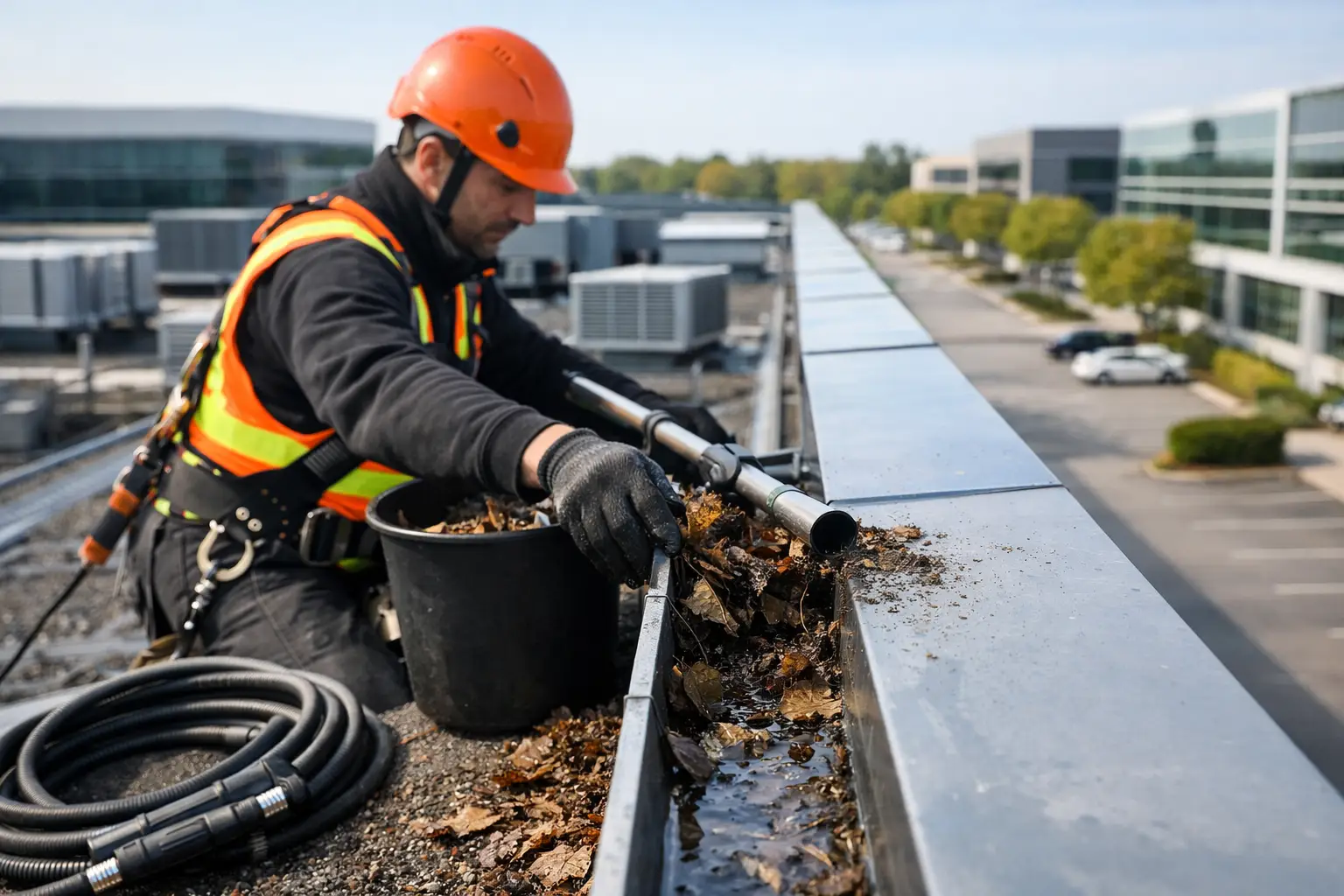 Roof Gutter Cleaning for Commercial Buildings Roof Gutter Cleaning for Commercial Buildings