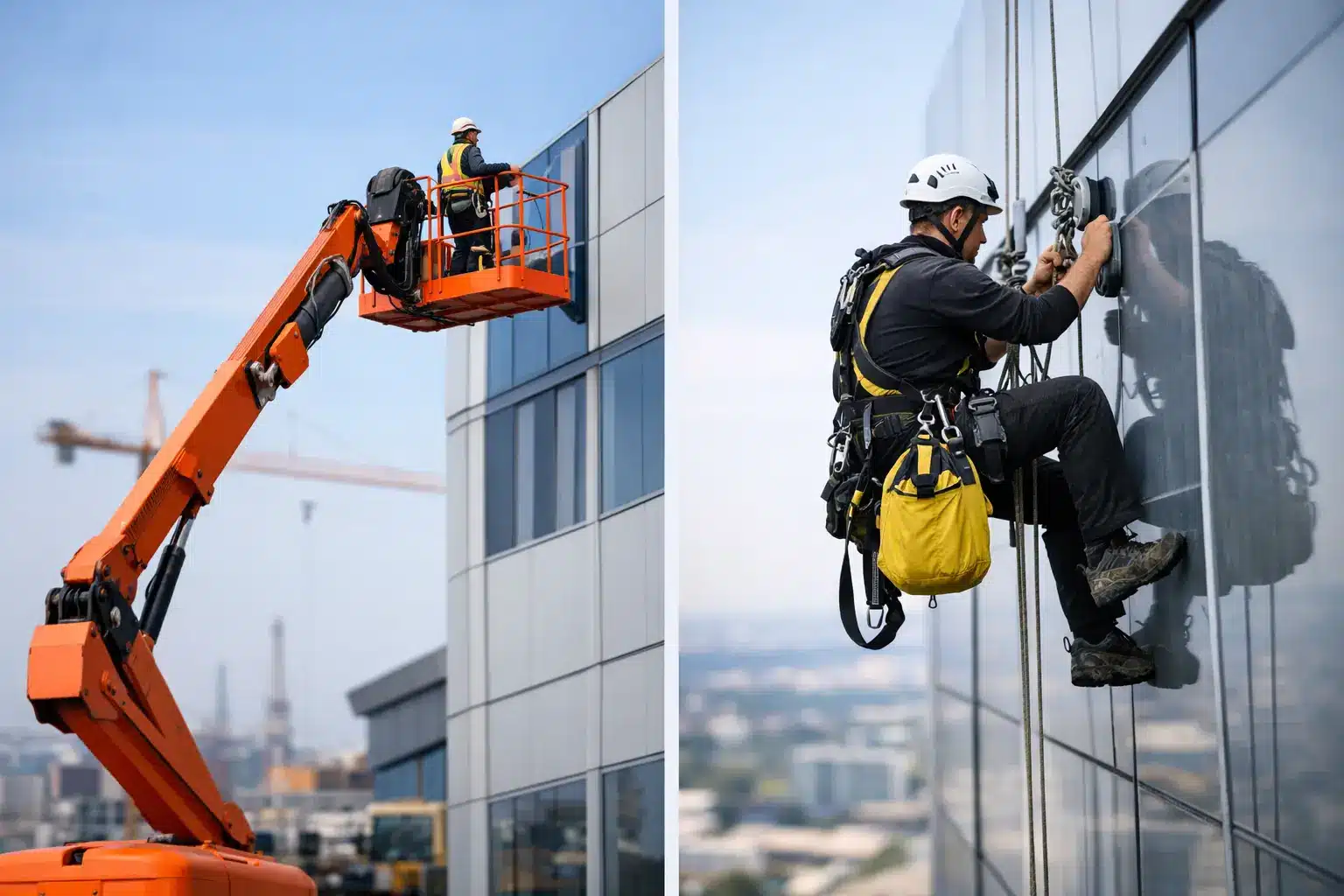 Boom Lift vs Rope Access: Which Fits Your Site? Boom Lift vs Rope Access: Which Fits Your Site?