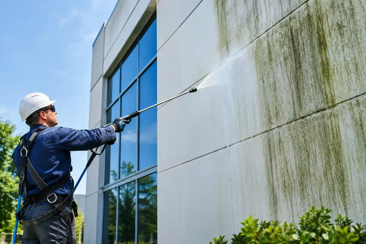 How to Remove Facade Algae From Commercial Buildings How to Remove Facade Algae From Commercial Buildings